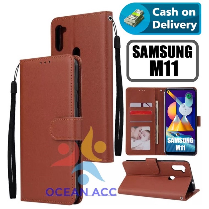 DOMPET HP UNTUK SAMSUNG M11 NEW (2020) LEATHER FLIP CASE SAMSUNG M11 (2020) NEW