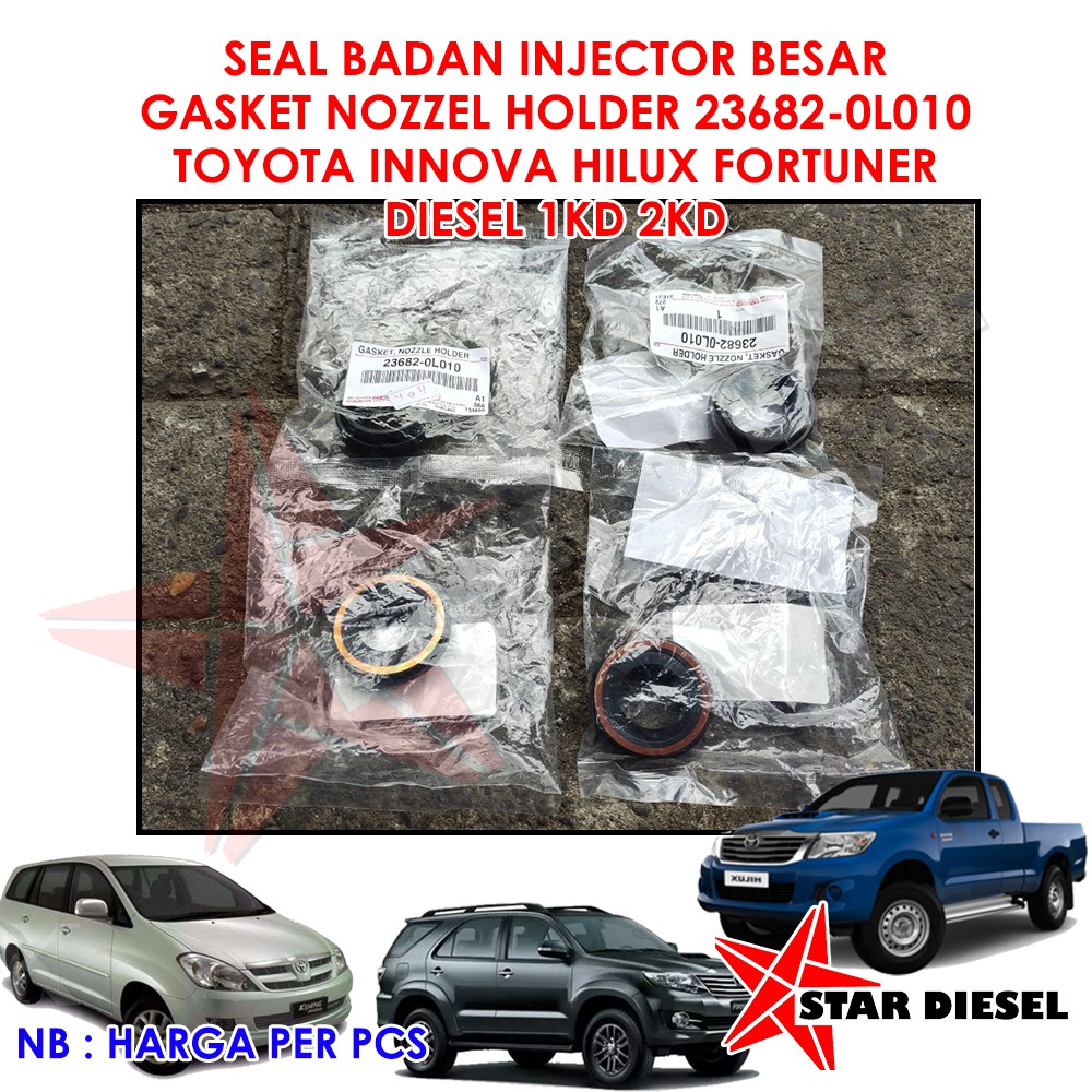 SEAL INJECTOR HOLDER NOZZEL 236820L010 TOYOTA 1KD 2KD INNOVA FORTUNER HILUX DIESEL SEAL INJECTOR GAS