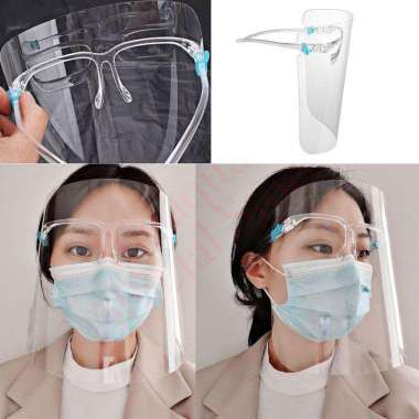 Face Shield Kacamata Akrilik Acrilic Protection Transparan Alat Pelindung Diri APD Dari Batuk Virus