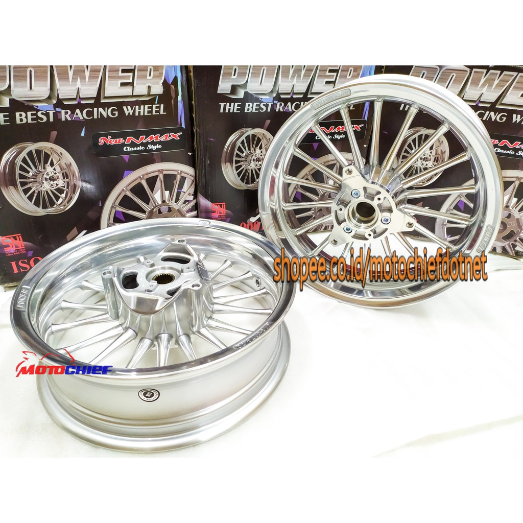 Velg Racing Tapak Lebar Power Nmax 155 Classic P18 Chrome