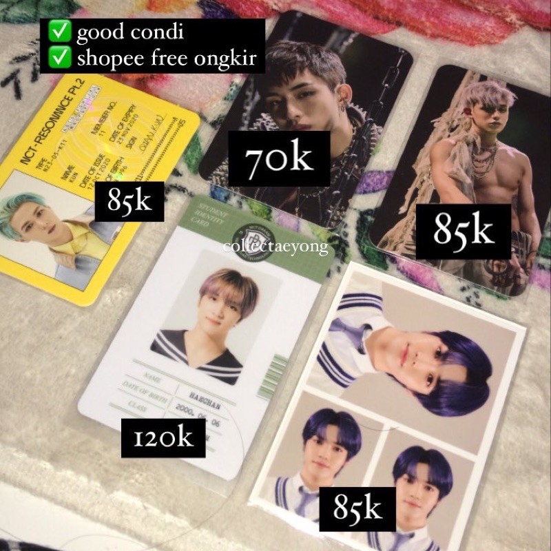 nct photocard taeyong haechan lucas winwin kun t. pc b2s id card photo wayv china atw resonance jeno