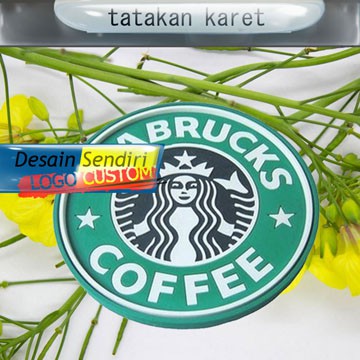 TATAKAN KARET UNIK LUCU DESAIN SENDIRI LOGO BEBAS UNTUK PERLENGKAPAN CAFE & RESTORAN