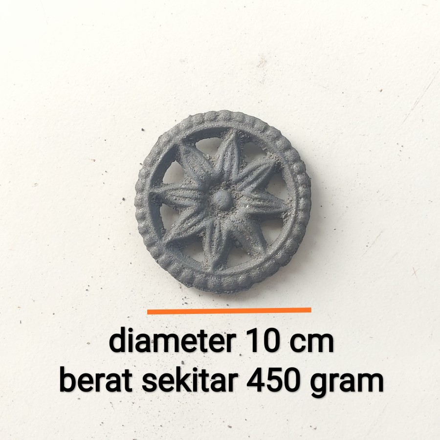 Ornamen Pagar Besi Cor Bintang 8 Diameter 10 cm