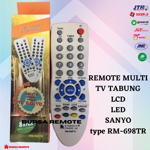 Remot / REMOTE TV TABUNG slim Flat LCD LED Multi SANYO 698