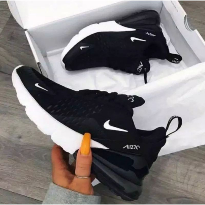 NIKE AIRMAX 270 MAN BLACK WHITE AND GOLD IMPORT PREMIUM QUALITY