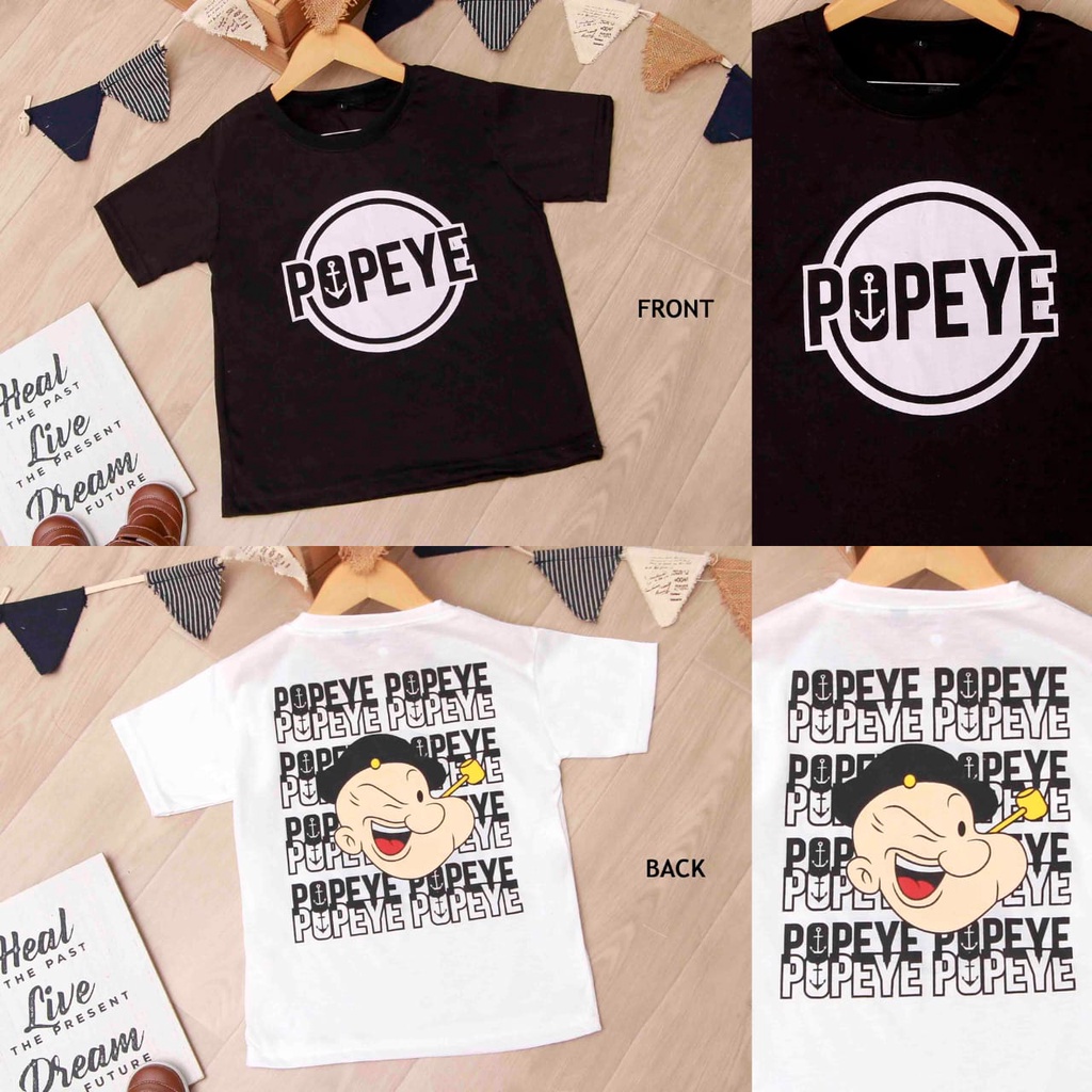 Jikialiang - KAOS ANAK LAKI LAKI &amp; PEREMPUAN USIA 1-8 TAHUN GAMBAR POPEYE