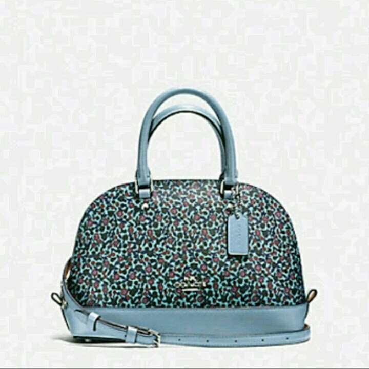 Coach Mini Sierra Cornflower Floral . Tas Coach Original