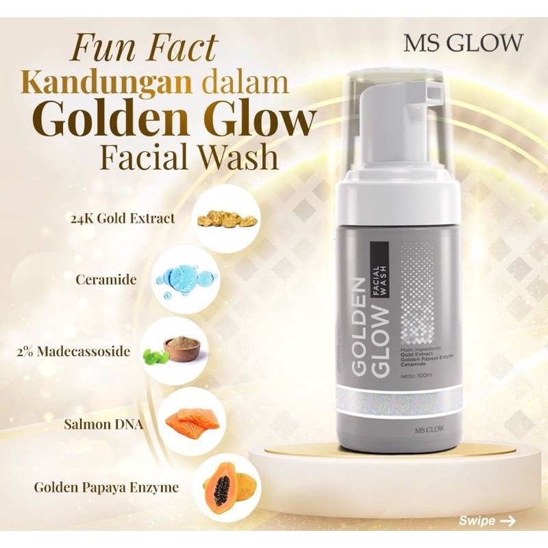 MS Glow Facial Wash Golden Glow Pembersih Wajah