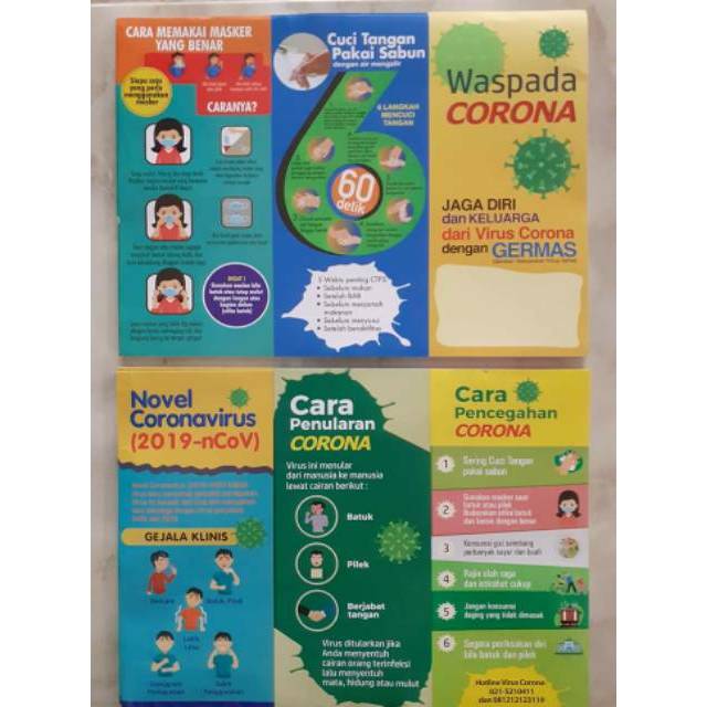 Jual Leaflet Brosur Waspada Corona Shopee Indonesia