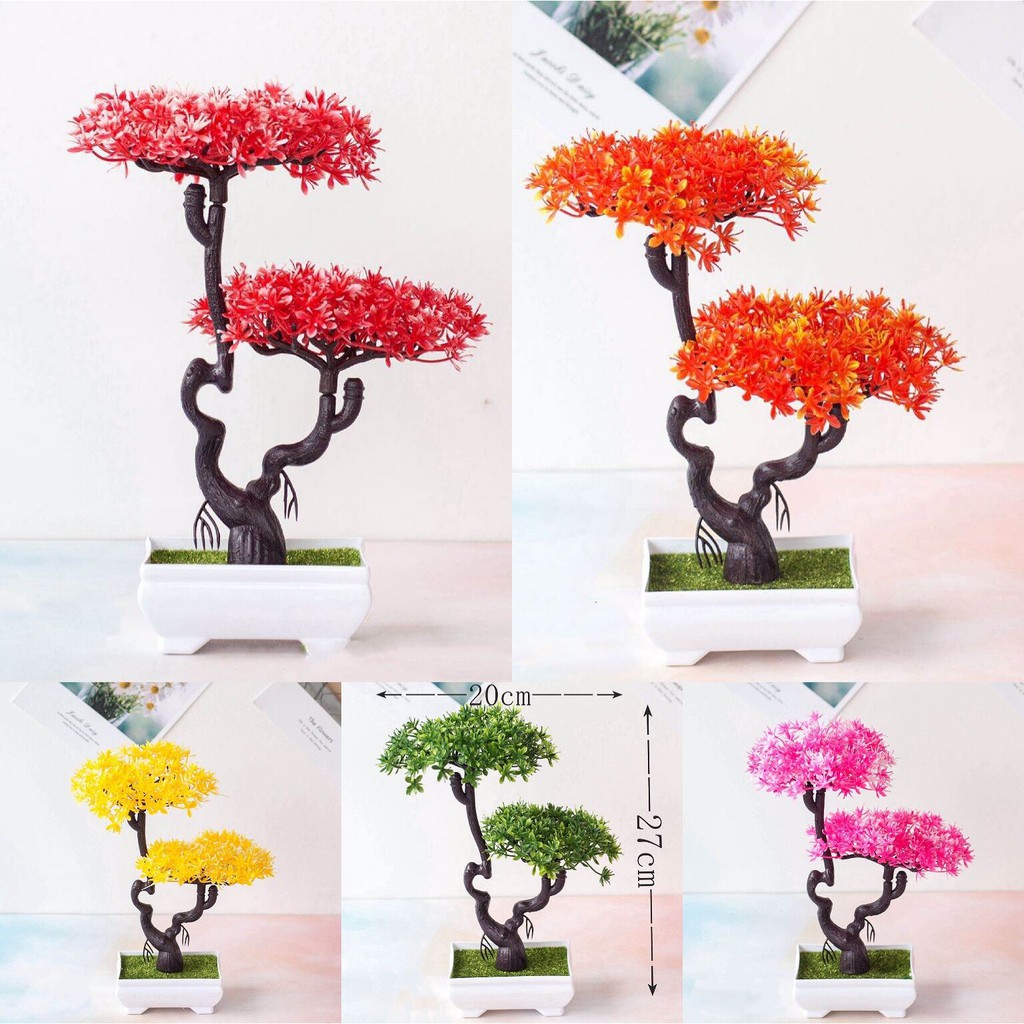 AM569 Bunga Plastik / Pajangan Bunga Artifisial / Vas Petak-3