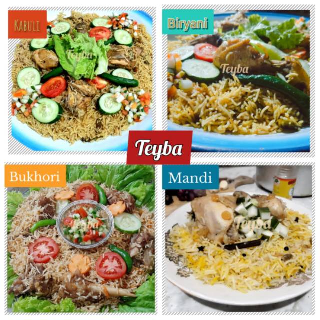 

Teyba mix Beras Basmati Kabuli, Bukhori, Biryani, Mandi