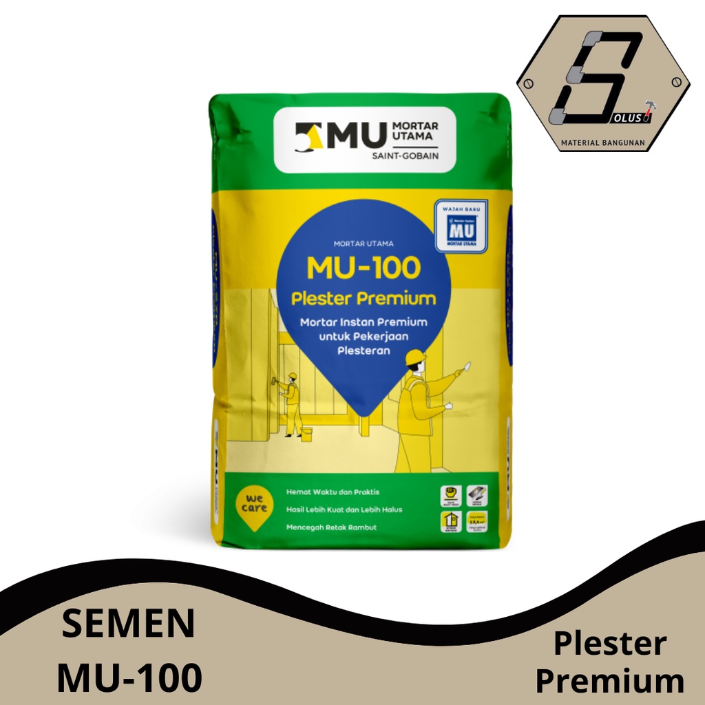 SEMEN MORTAR UTAMA MU - 100 PLESTER PREMIUM