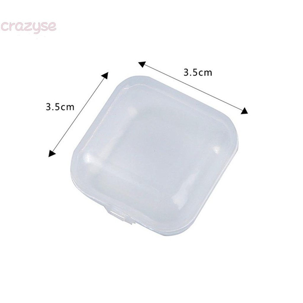 Box Grids Kotak Obat Mini Perhiasan Transparent Plastik Pill Jewelry Storage Case Organizer