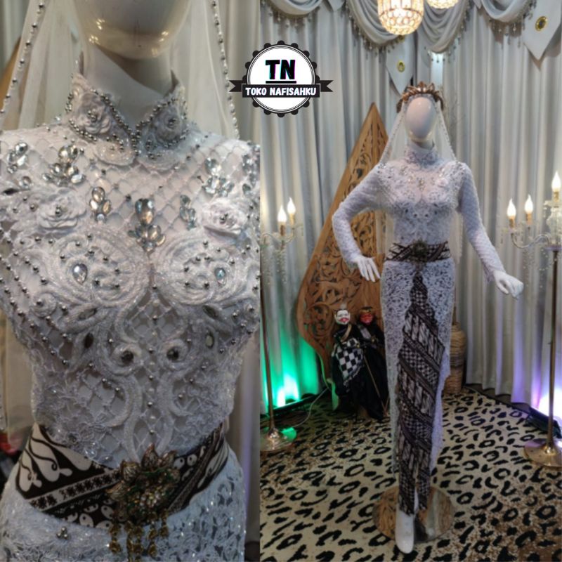set kebaya akad | dress wedding | gaun pengantin | baju nikah