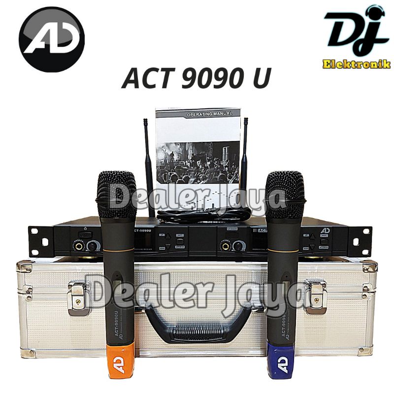 Mic Wireless AD ACT 9090U / ACT 9090 U / ACT9090 - 2 Mic Hand