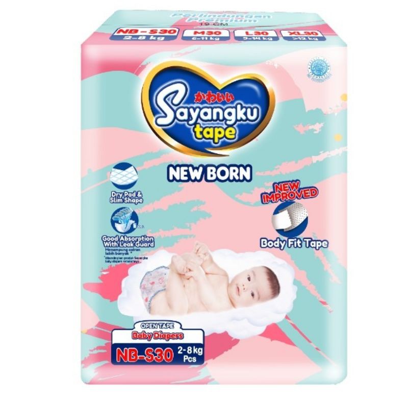 Sayangku Popok bayi perekat Newborn Premium NB-S 30 - popok bayi Newborn NBS30