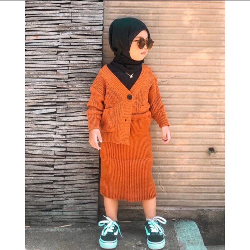 Rok Sepan Rajut Anak Perempuan 3-4 Tahun Rok Rajut