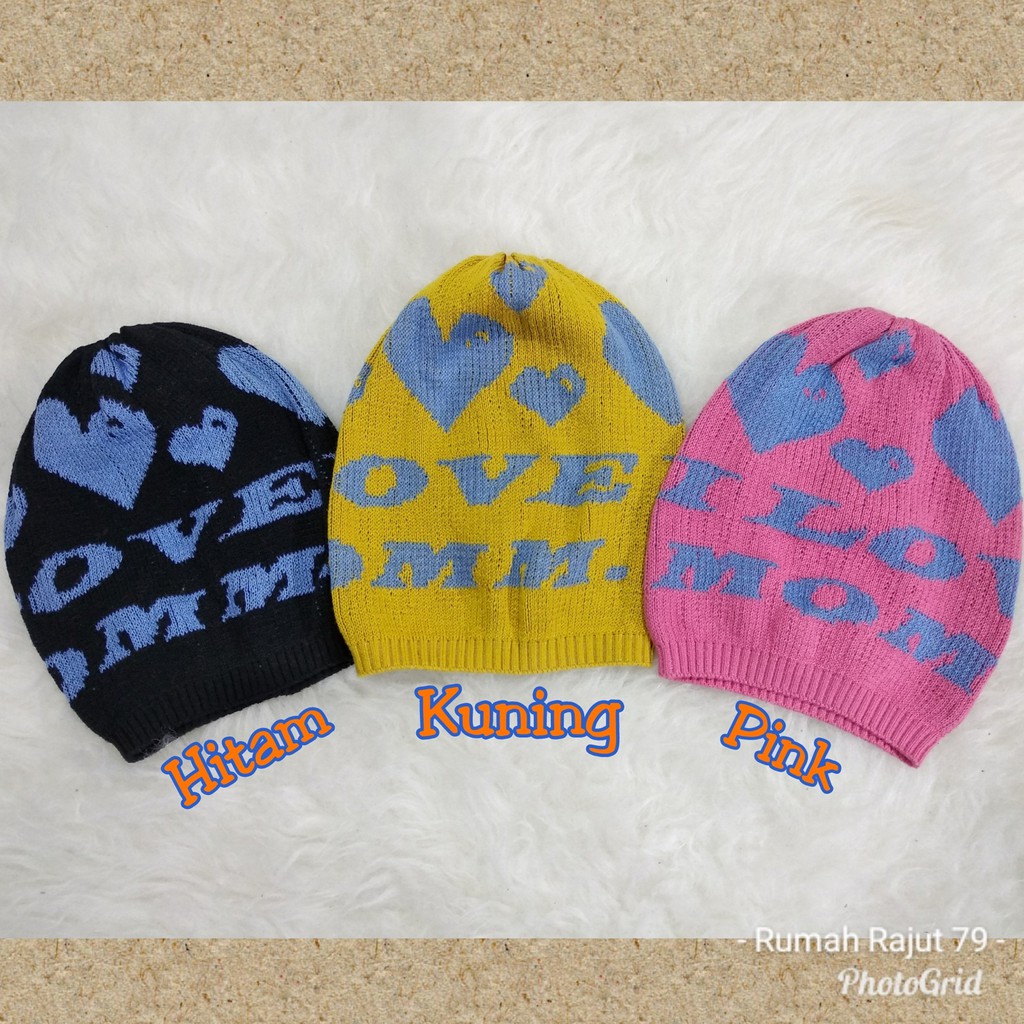 Topi kupluk rajut bayi anak K-01