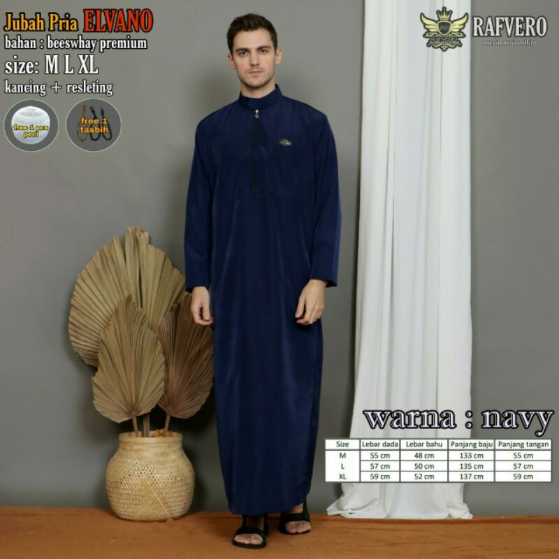 Ar razi fashion Gamis pria dewasa haramain Jubah terlaris jubah pakistan (COD)