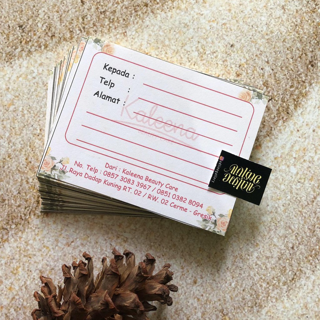 

cetak label pengiriman olshop custom 10x10 cm