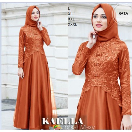 [READY] Baju Pesta Kebaya Brukat Jumbo xxxL Vera merah kuning hijau biru pink fanta set Limited 2021