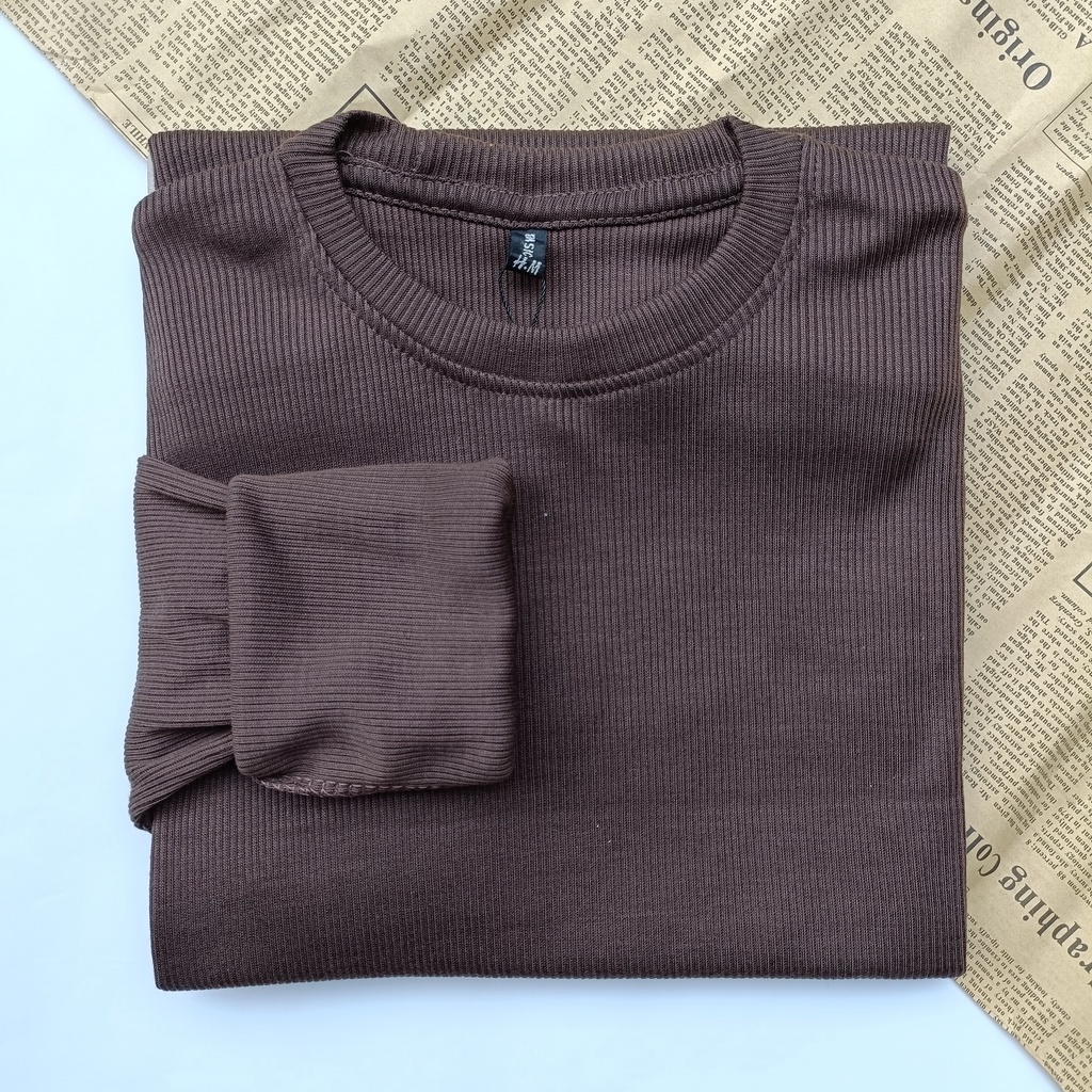 PART II Kaos Rib Premium / Kaos Grosir / Kaos Rib Premium Tebal / Kaos Lengan Panjang Termurah-Brownie