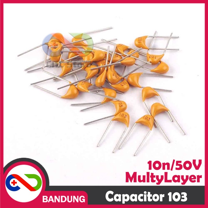 10PCS CAPACITOR KAPASITOR MULTILAYER TANTALUM 10NF 0.01UF 103