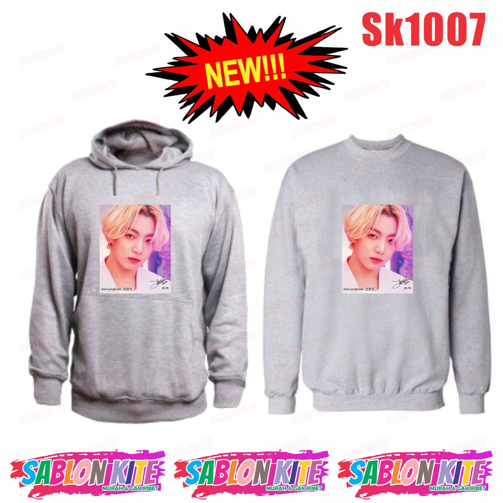 MURAH!!! HOODIE SWEATER KPOP JUNGKOOK JK SK1007 JK JIN SG JM JH RM FG V 5 WARNA