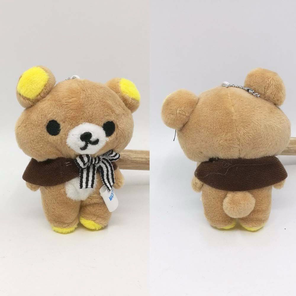 Needway  1pcs Soft Figure DOLL Standing Bear Design Pendant Bear Plush Stuffed TOY Baby Toy Kawaii Plushie Toy 11CM Charm TOY Lover Rilakkuma Key Chain