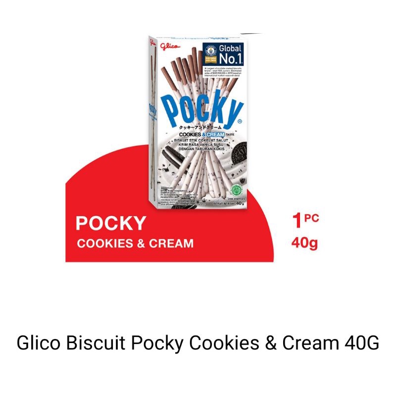 

Glico Pocky cookies&cream 47gr