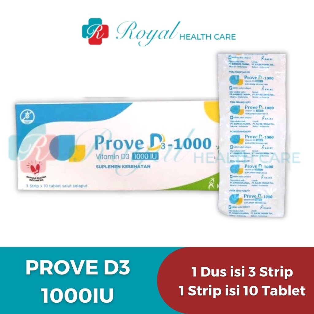 PROVE D3 1000IU BOX 30 TABLET Memenuhi Kebutuhan Vit D