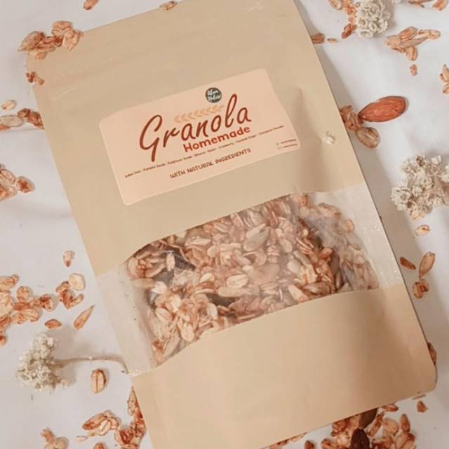 

Snack diet Granola (Rolles oats-Pumpkin- seeds-almond-raisin-cranverry-coconut sugar-cinamon powder