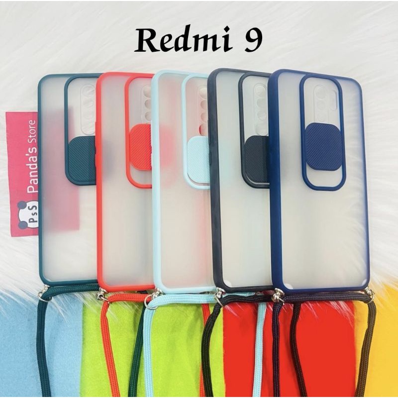 Redmi 10A, 9, 9C, 9T Softcase dove sliding camera + Tali Laynard [Premium]