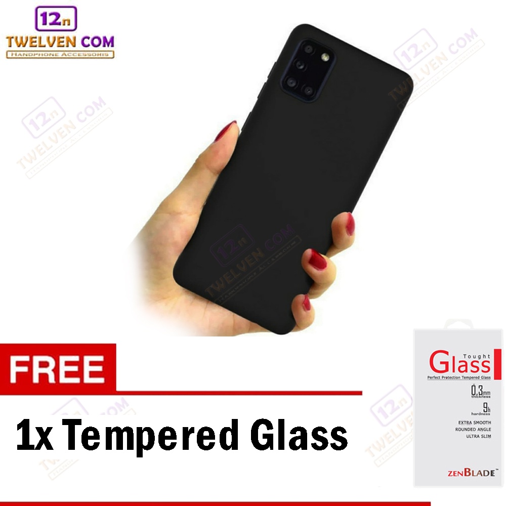 [FLASH SALE] Case Slim Matte Softcase Samsung A31 - Free Tempered Glass