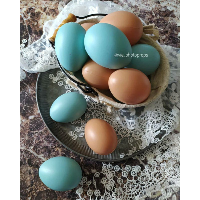 5 pcs Telur Ayam / Telur Bebek Palsu / Fake / Artificial / Props Foto / Properti Fotografi