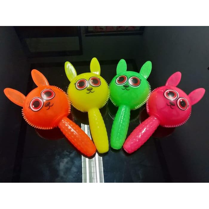 mainan MUSIC STICK RATTLE panda toet toet/ mainan kerincingan bayi / rubber stick toet toet/ kerincingan bunyi nyala ada lampu