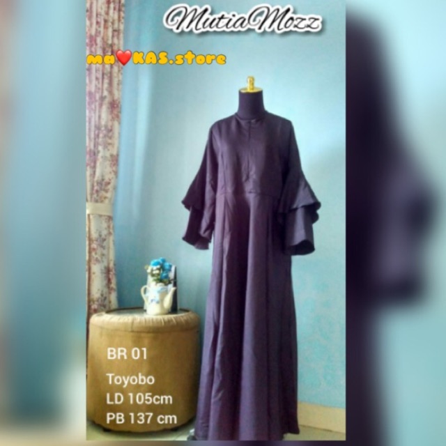 Gamis hitam by Mutia Mozz BR 01