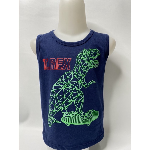 Singlet anak laki-laki GLOW IN THE DARK (T-REX) 1-10 tahun