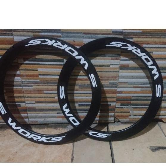 Kami.R3kom3nd3d rims velg sepeda lipat minion 20 murni 406 tinggi rims 4cm Merk s-works by sakoni K