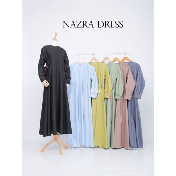 Gamis Polos Nazra Dress By Attin