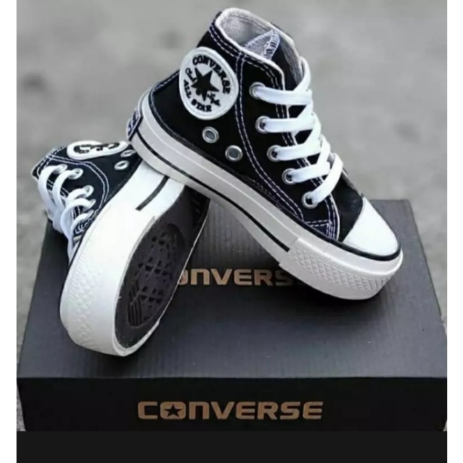 sepatu sekolah anak SD converse78_allstar high hitam polos