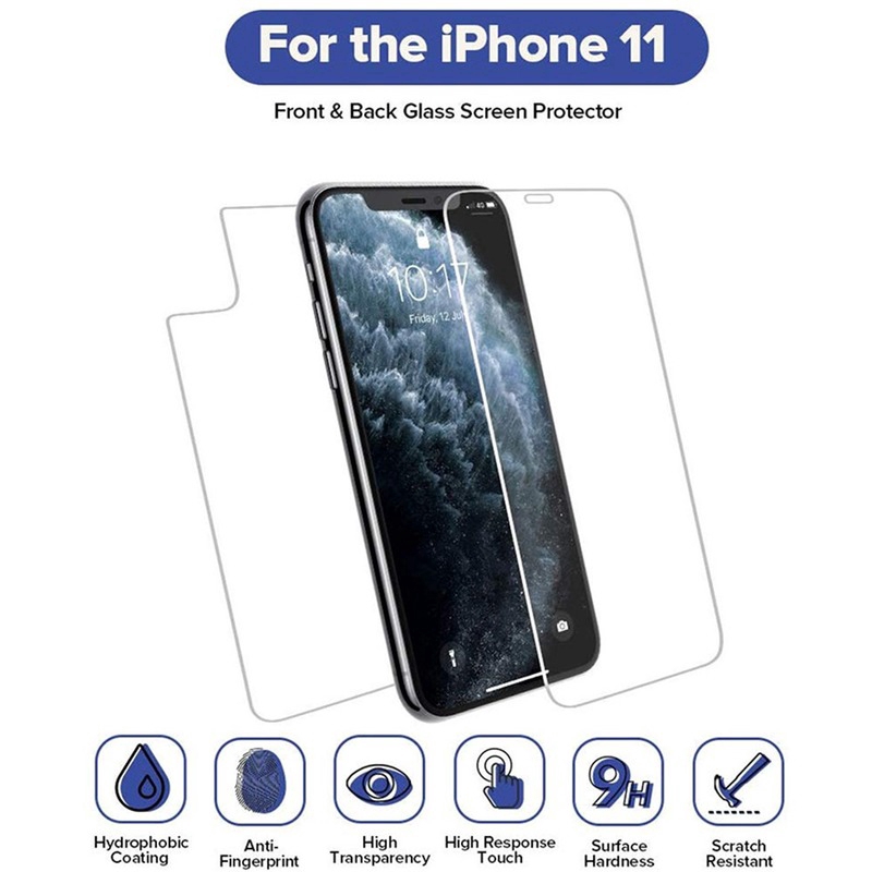 Tempered Glass Pelindung Layar Depan Dan Belakang Untuk IPhone 13 12 11 8 7 6 6s Plus Pro MAX XR XS MAX X