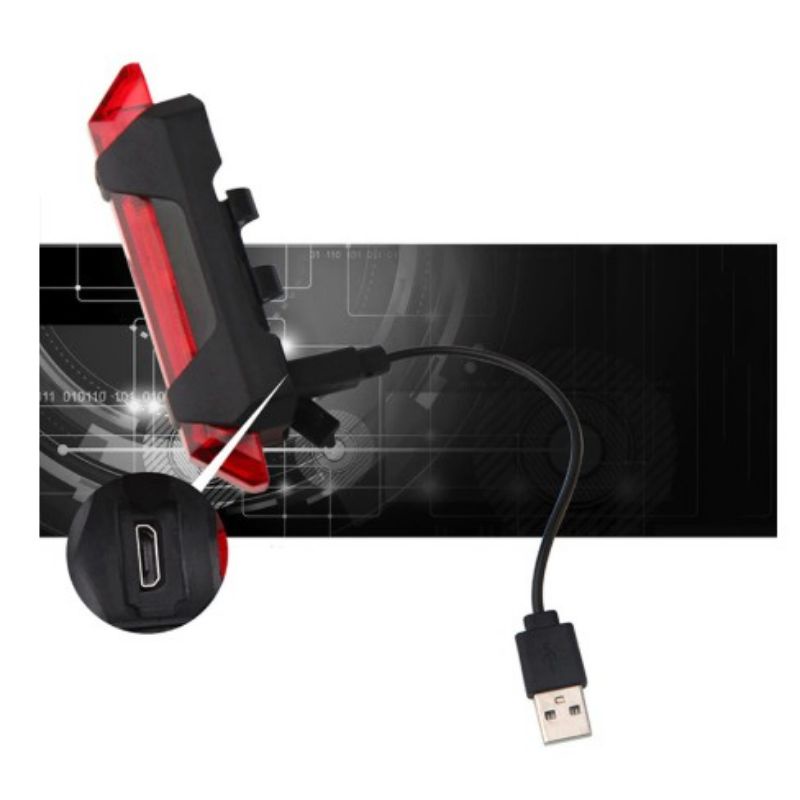 Lampu Belakang Sepeda LED Charger USB New