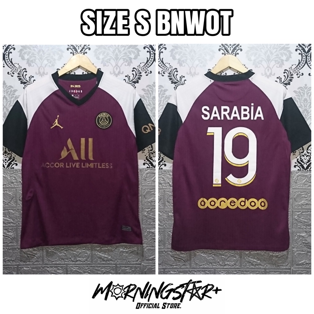 Jersey PSG Away 3rd 2020 / 2021 Sarabia Ungu Paris GO