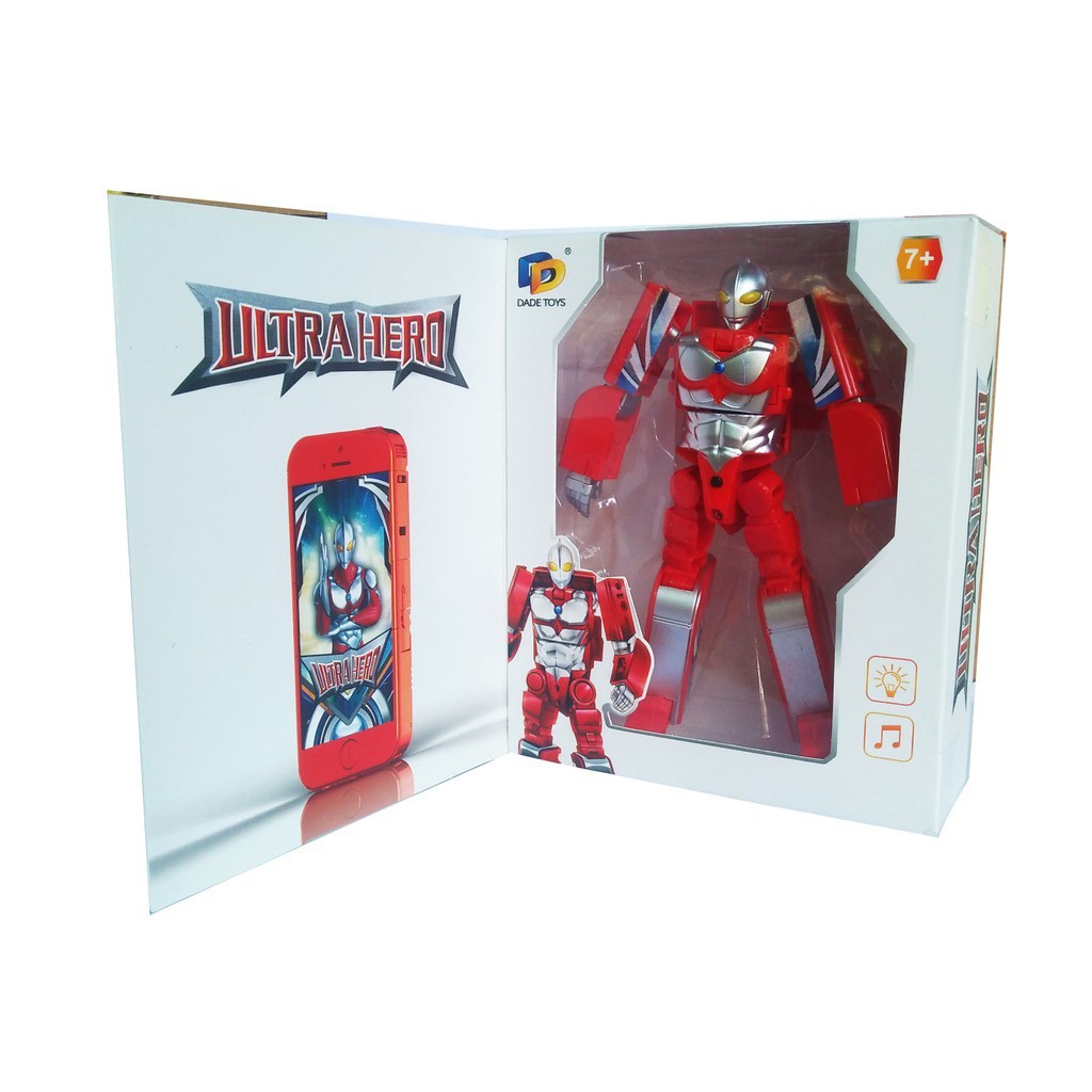 OMTEPEN -
MAINAN ANAK HANDPHONE Robot ULTRAMAN ULTRA HERO bisa berubah jadi HP