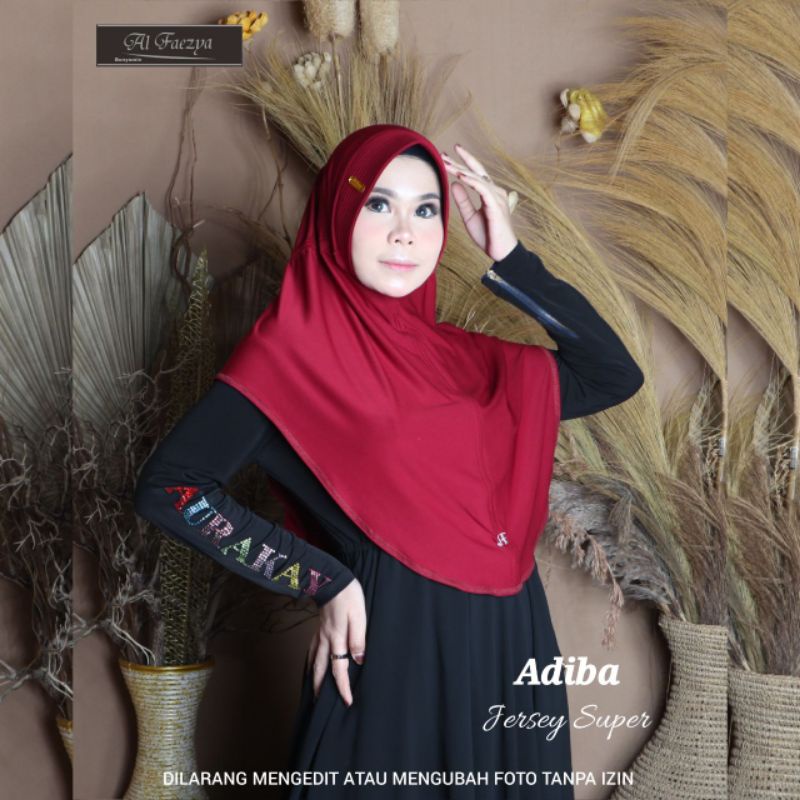 438 JILBAB INSTAN AL FAEZYA SERUT BELAKANG JERSEY SUPER/ HIJAB AF ALFAEZYA SERUT ORIGINAL By Bunyami