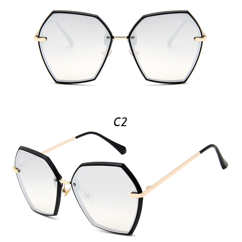 (YUZHU) Kacamata Hitam Mini Anti UV Dengan Frame Metal Untuk Wanita