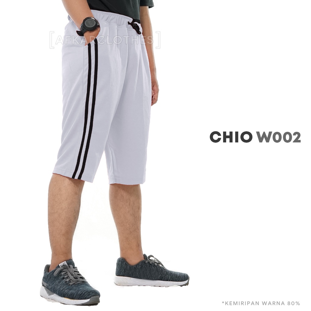 Celana Training Pendek Pria Strip Short Pants List CHIO AFKAR