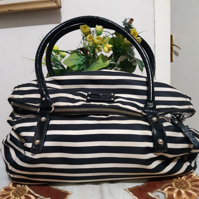 Kate Spade Nylon Stripe Small Leslie - Preloved