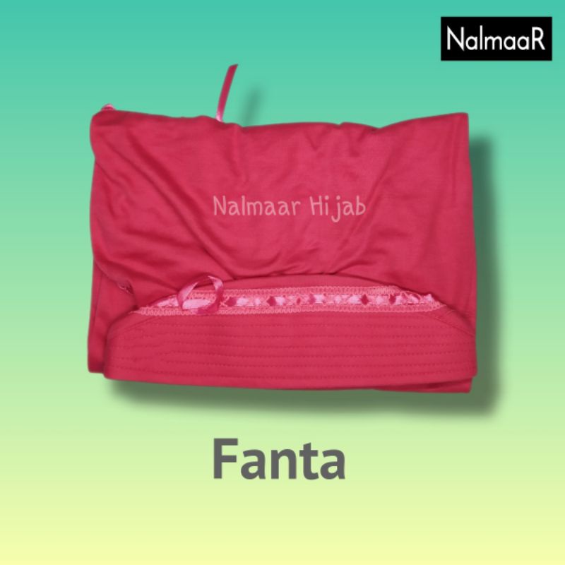 nalmaar hijab kerudung jilbab instan bergo anak sekolah sd smp sma dewasa serut pita atas pink fanta